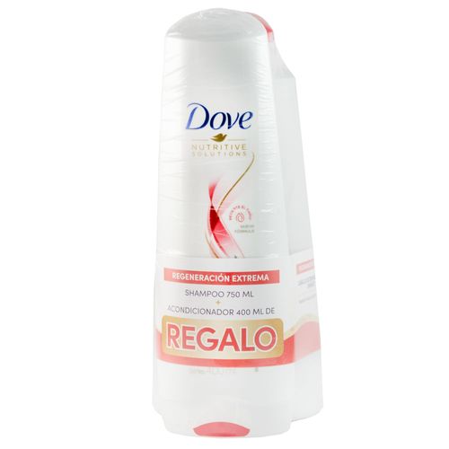 Pack DOVE Shampoo Regeneración Extrema 750 ml + Acondicionador