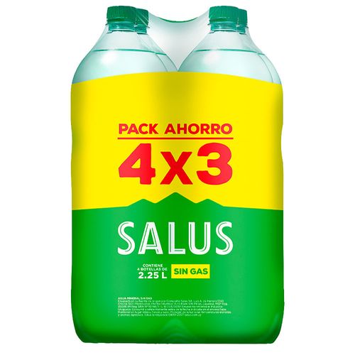 Pack agua SALUS sin gas 2,25 L 4x3