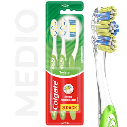 Pack 3x2 cepillo dental COLGATE Twister