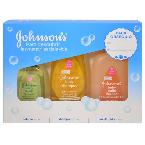 Pack Obsequio JOHNSON'S Baby Shampoo + Colonia + Baño Liquido