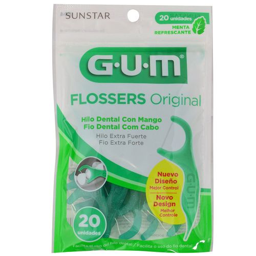 Hilo dental Flossers sabor menta 20 un.