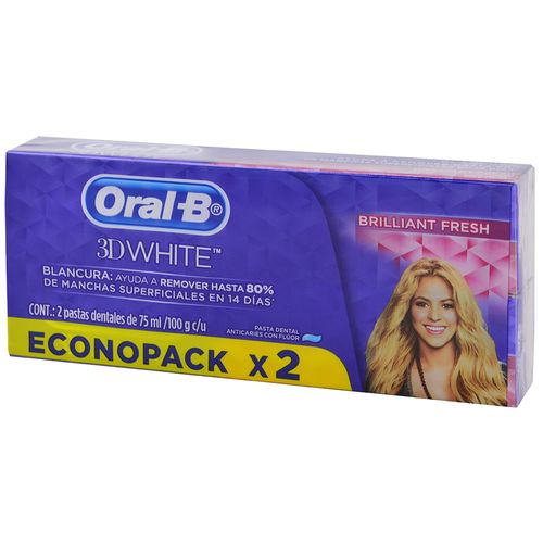 Pack x 2 Crema Dental ORAL-B 3D White 100 g