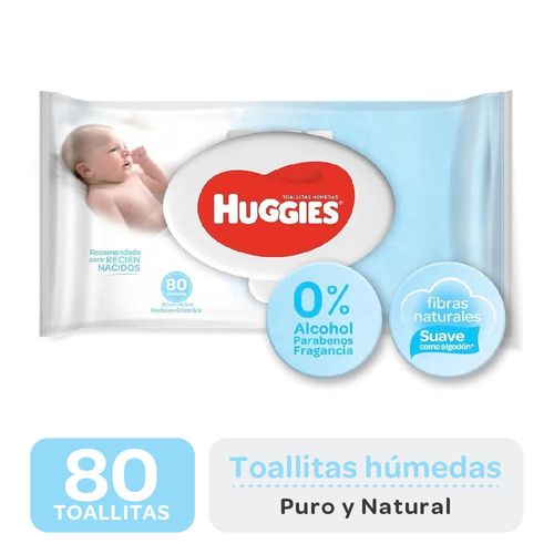 Toallas Húmedas HUGGIES Recién Nacido Box 80 un.