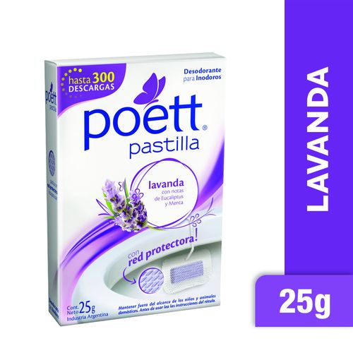 Desodorante inodoro POETT pastilla con red lavanda