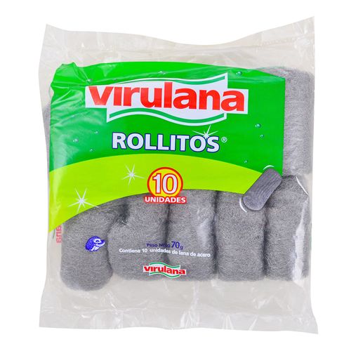 Esponja aluminio VIRULANA rollito 10 un.