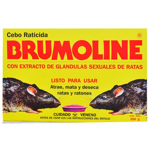 Raticida cebo BRUMOLINE 200 g