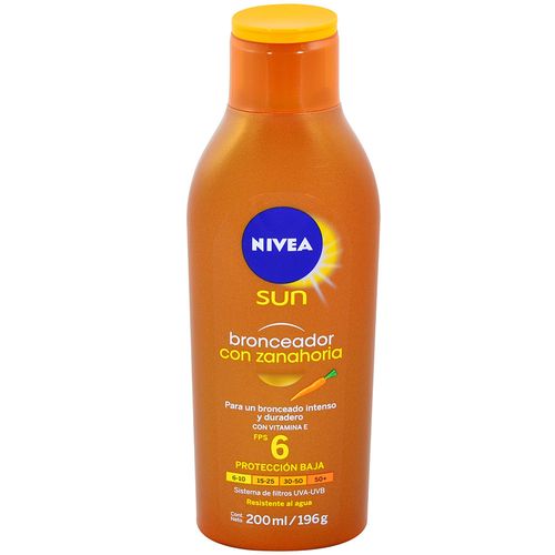 Loción bronceador NIVEA con zanahoria 200 ml