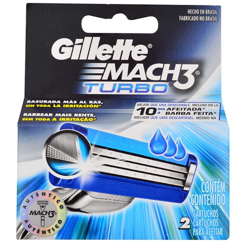 Repuesto GILLETTE Mach 3 Turbo 2 un.