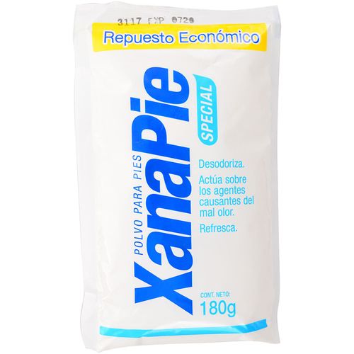 Polvo para Pies Xanapie Azul Repuesto 180 g