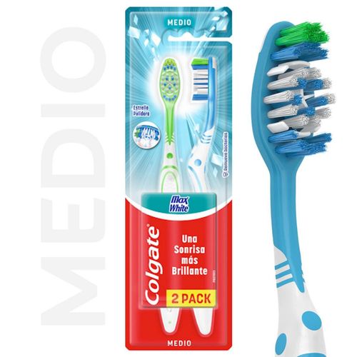 Cepillo dental 2x1 COLGATE Max White