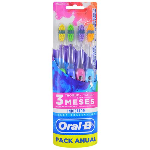 Cepillo dental ORAL-B 4 un. colors indicator 35 s