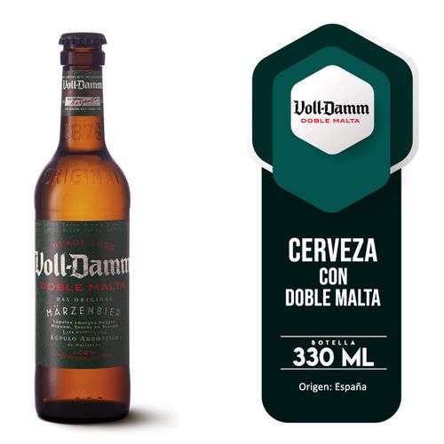 Cerveza voll DAMM doble malta 330 ml