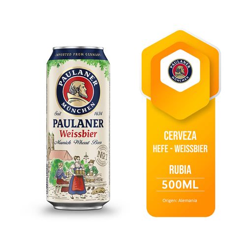 Cerveza PAULANER trigo la 500 ml