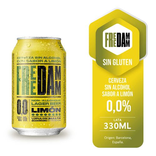 Cerveza s/alcohol free DAMM LEMON 0.0 la 330 ml