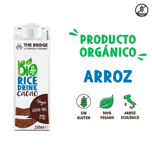 Bebida The Bridge bio de arroz y chocolate 250 ml