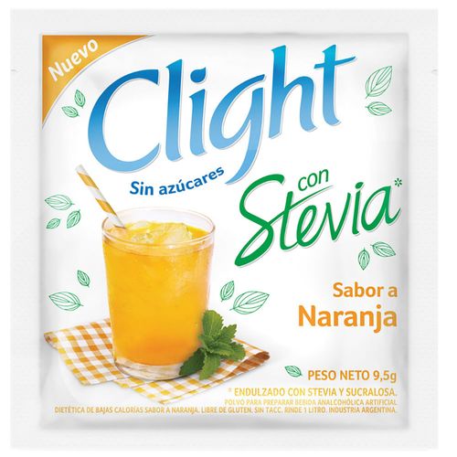 Refresco CLIGHT naranja stevia 9.5 g