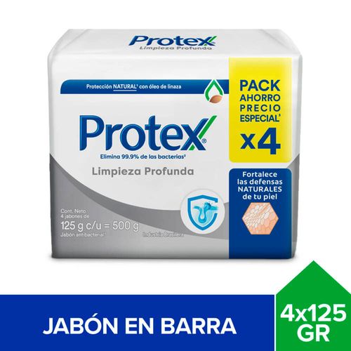 Pack x 4 jabón PROTEX limpieza profunda 125 g