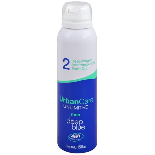 Desodorante antitranspirante URBAN CARE unlimited deep blue 158 ml