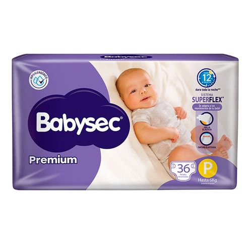 Pañal BABYSEC premium P 36 un.