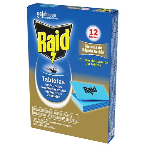 Tableta insecticida RAID 12 un.