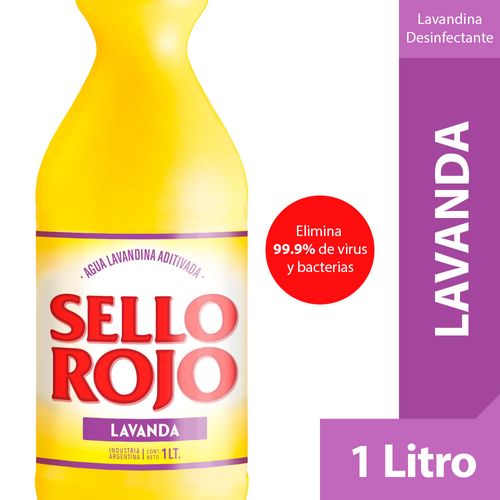 Agua lavandina SELLO ROJO lavanda 1 L