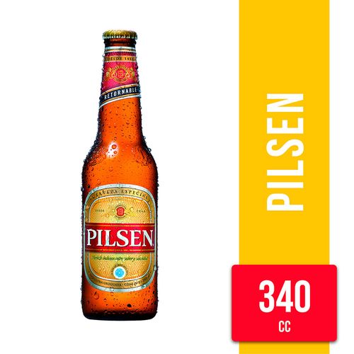 Cerveza PILSEN 340 ml retornable