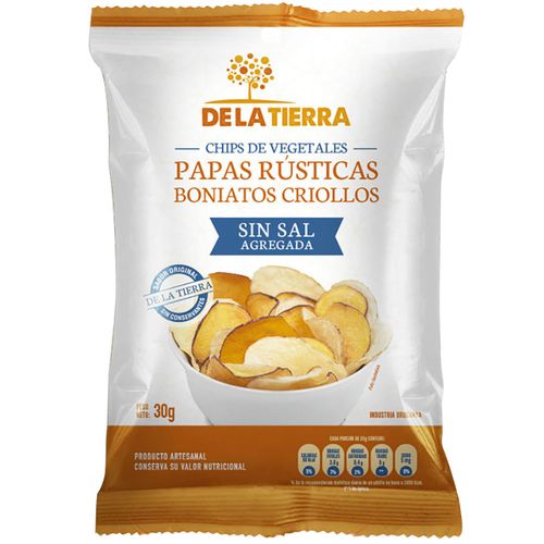Papas y boniatos DE LA TIERRA sin sal 120 g