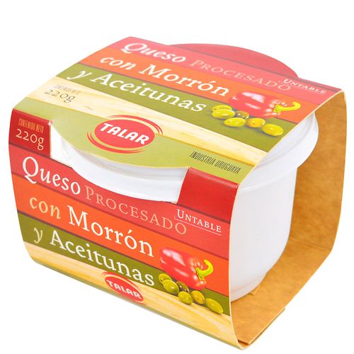 Queso crema TALAR aceitunas y morrón 220 g