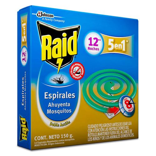 Espirales RAID caja x 12 un.