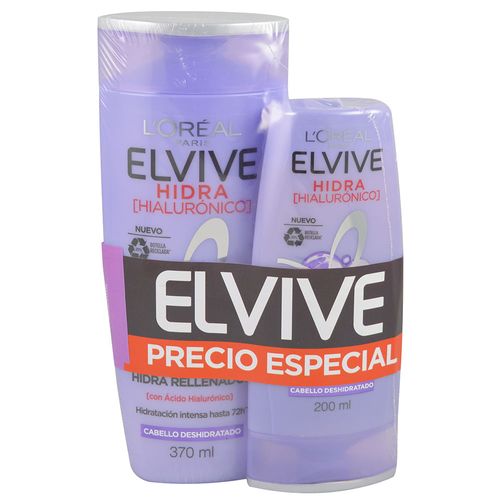 Pack ELVIVE shampoo 370 ml + acondicionador 200 ml