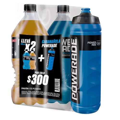 Pack POWERADE 995 ml x 2 + Caramañola