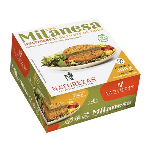 Milanesa de trigo NATUREZAS x 4 un. cj x 400 g