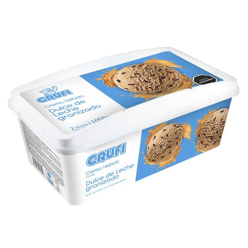 Helado CRUFI dulce de leche granizado 2 L