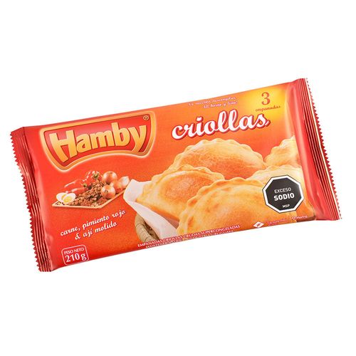 Empanadas criollas HAMBY x 3 un. 210 g