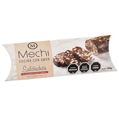 Postre salchichón MECHI dulce de leche y chocolate italiano 350 g