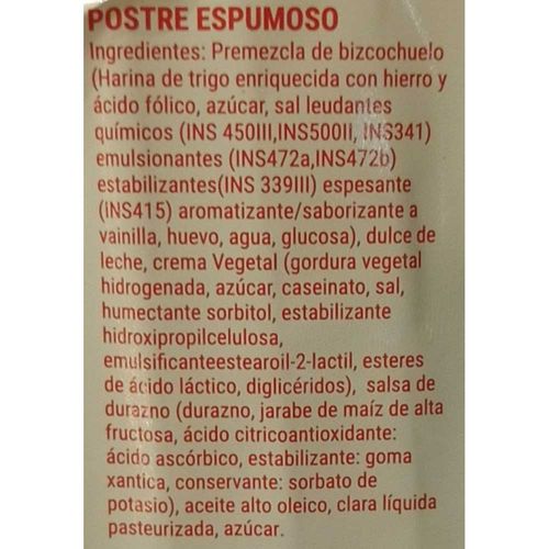 Postre espumoso