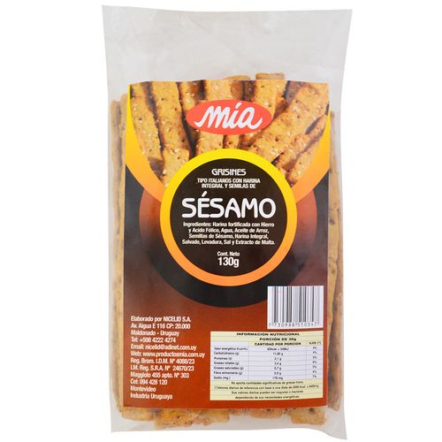 Grisines con sésamo 130 g