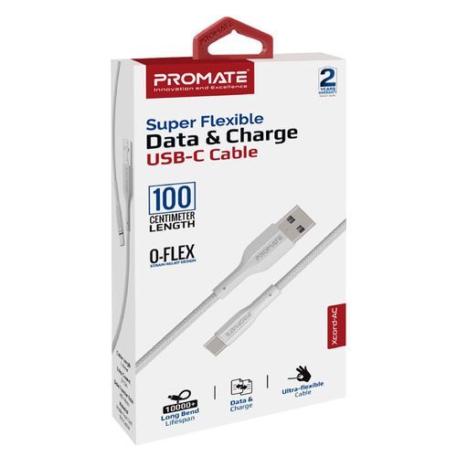 Cable usb-a/usb-c 1 metro PROMATE Xcord-ac blanco