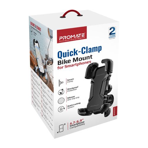 Soporte de celular para bicicleta PROMATE Bikemount negro