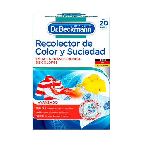 Toallitas DR.BECKMANN recolector de color 20 un.