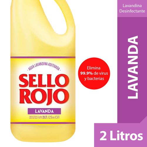 Agua lavandina SELLO ROJO lavanda 2 L