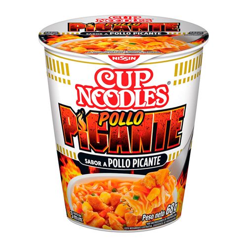 Sopa NISSIN en vaso sabor pollo picante 69 g