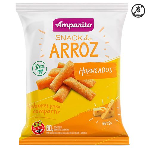 Snack de arroz AMPARITO sin glúten queso 80 g