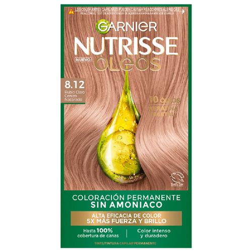 Coloración NUTRISSE óleos Rubio Claro Platinado 8.12