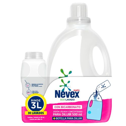 Pack NEVEX para diluir con bicarbonato 500 cc + bidón