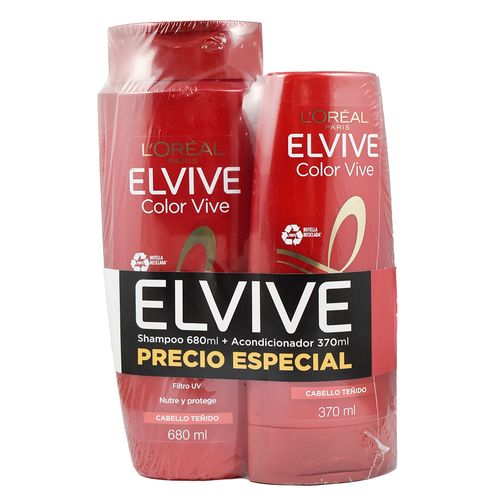 Pack ELVIVE Colorvive shampoo 680 ml + acondicionador 370 ml