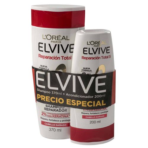 Pack ELVIVE Rt5 shampoo 370 ml + acondicionador 200 ml