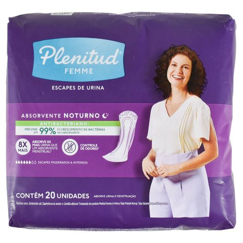 Toallas PLENITUD Femme nocturna antibacterial 20 un.