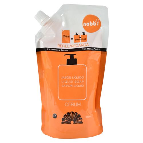 Jabon líquido NOBBS Citrum doy pack 500 ml