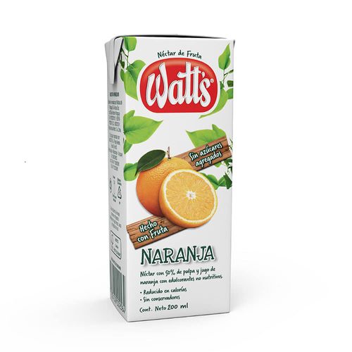 Jugo WATTS Naranja 200 ml